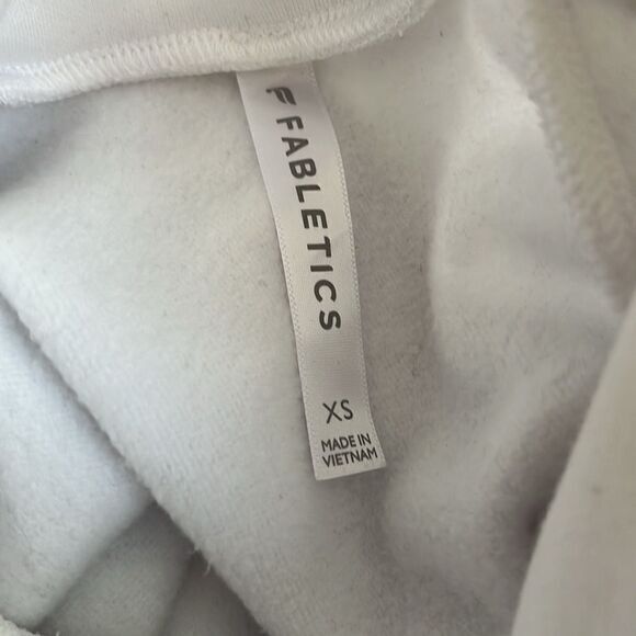 Fabletics Zaylee Women's Funnel Neck Tunic XS Pouch Pocket Thumb holes White - Picture 4 of 11
